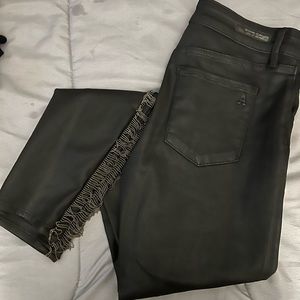 Pants with jewel fringe